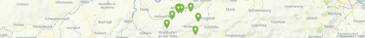 Kartenansicht für Apotheken-Notdienste in der Nähe von Euratsfeld (Amstetten, Niederösterreich)